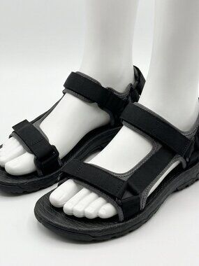 Men's Ecko Unltd Athletic Strappy Sandals Grey Black Size 10 US